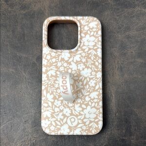 Loopy Case Tan and White Floral Phone Case